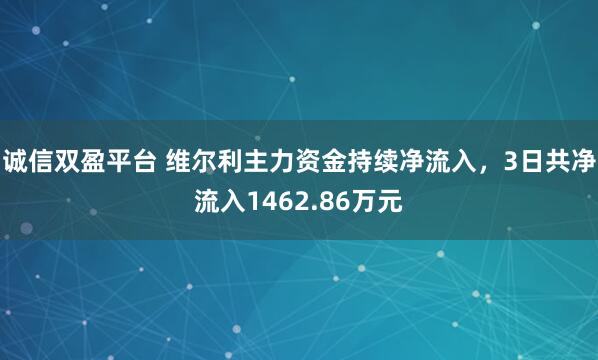 诚信双盈平台 维尔利主力资金持续净流入，3日共净流入1462.86万元